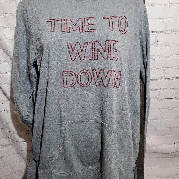 C. Wonder Tops - Time to Wine Down Sweatshirt Large